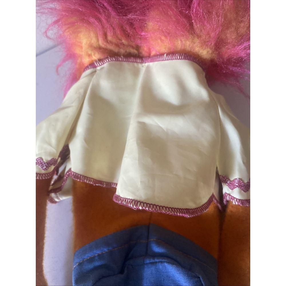Fisher-Price Animal Muppet Puppet Doll Jim Henson 1970's? Vintage Orange Pink - Picture 7 of 14